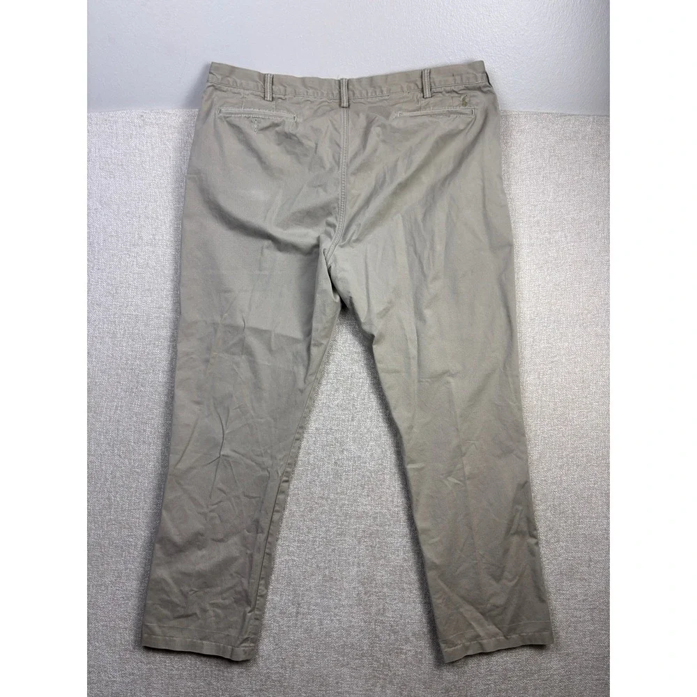 Polo Ralph Lauren Mens 42x30 Tan Khaki Stretch Straight Fit Chino Pants